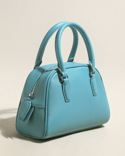 Simple Leather Bowling Bag-1