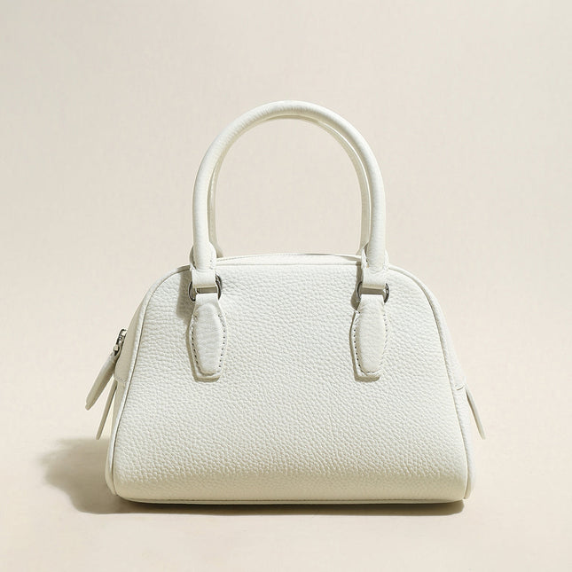 Simple Leather Bowling Bag-5