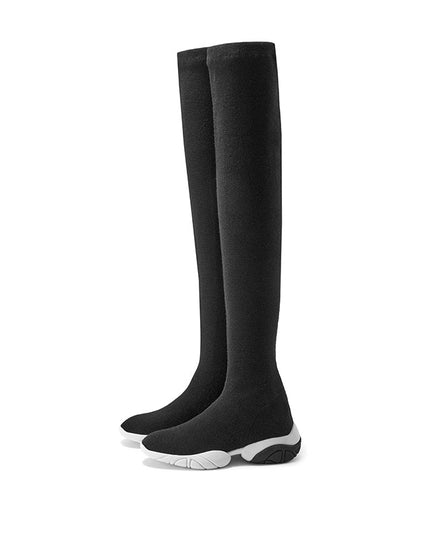 Slimming Stretchy Thermal Over the Knee Boots-2