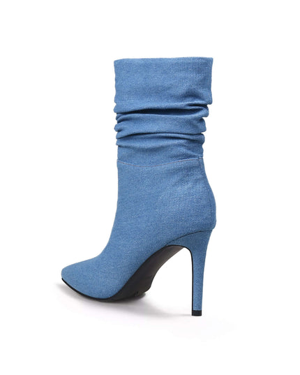 Slouch Stiletto Denim Blue Boots-3