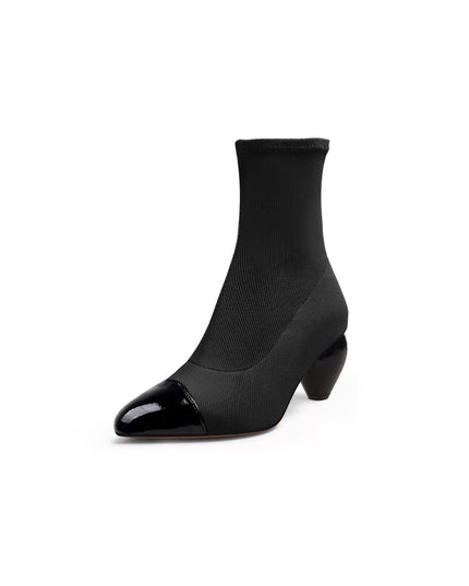 Sock Boots with Spiral Heels-1