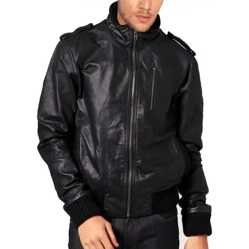 Men’s Sheepskin Bomber Jacket-0
