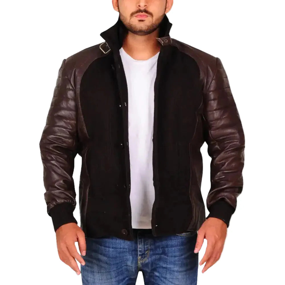 Men’s Brown Leather Jacket-0