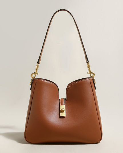 Stylish Scallop Leather Tote Bag-0