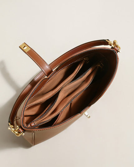 Stylish Scallop Leather Tote Bag-2