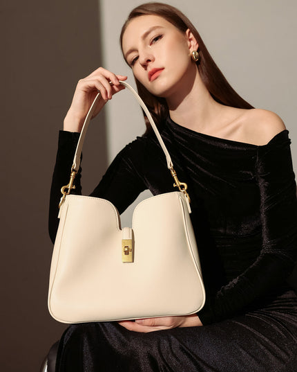 Stylish Scallop Leather Tote Bag-5
