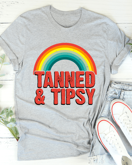 Tanned & Tipsy T-Shirt-3