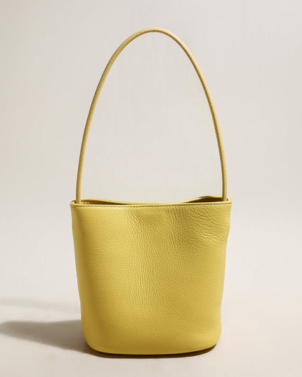Thin Strap Waterproof Leather Bucket Bag-6