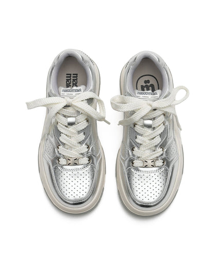 Versatile Silver Tennis Sneakers-4