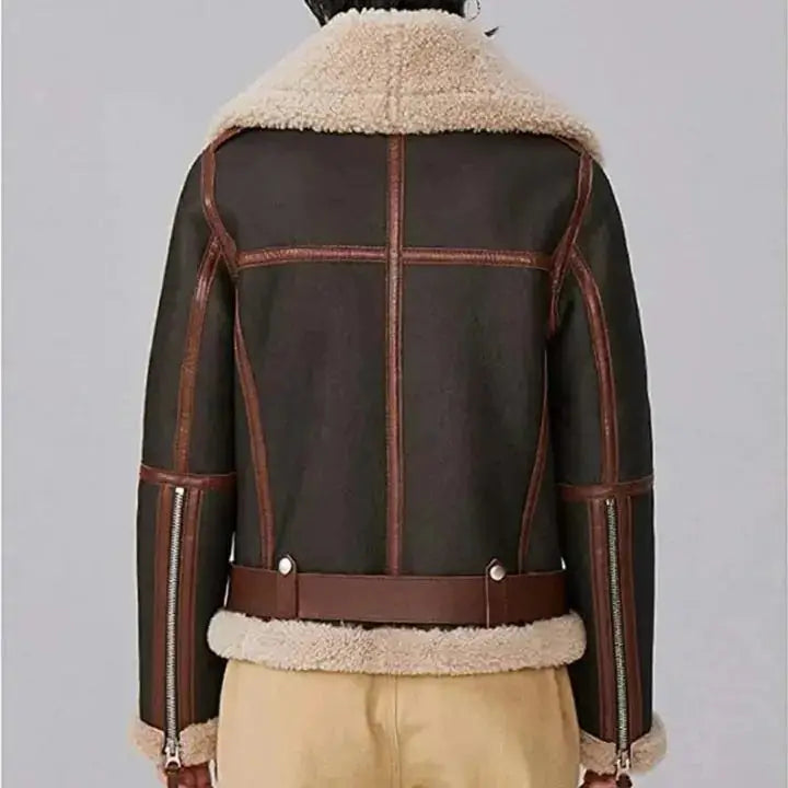 Women’s B3 RAF Shearling Aviator Bomber Jacket-4