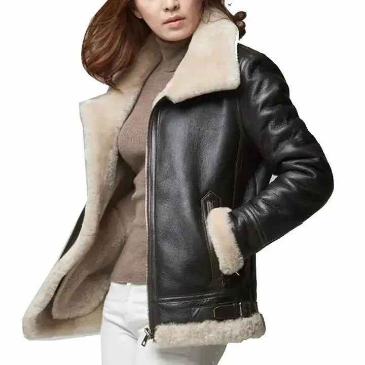 Women’s B3 RAF Aviator Sheepskin Shearling Coat-1