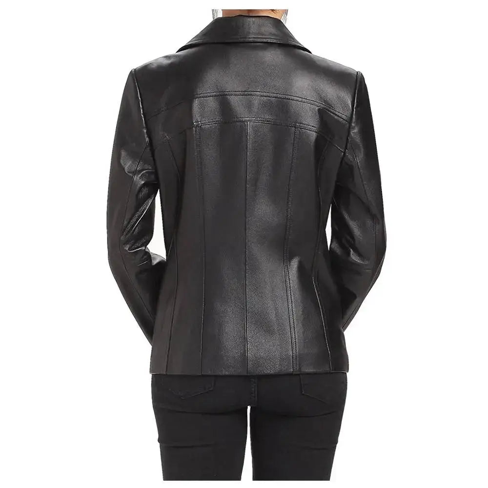 Women’s Leather Biker Jacket-1