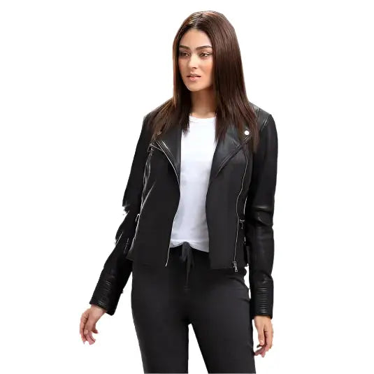 Women’s Black Lambskin Leather Jacket-2