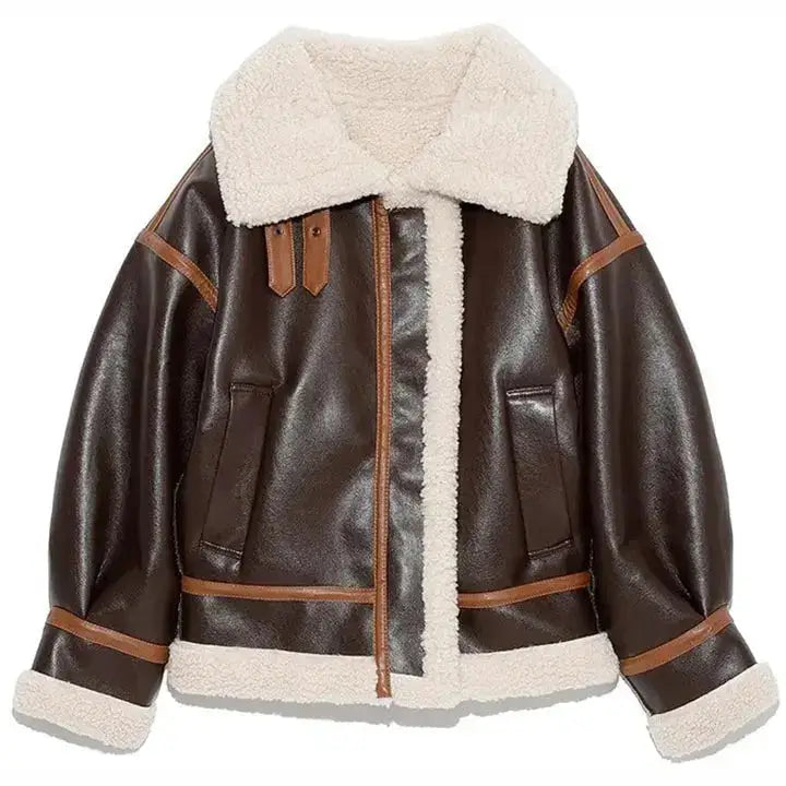 Women’s B3 RAF Aviator Shearling Jacket-0