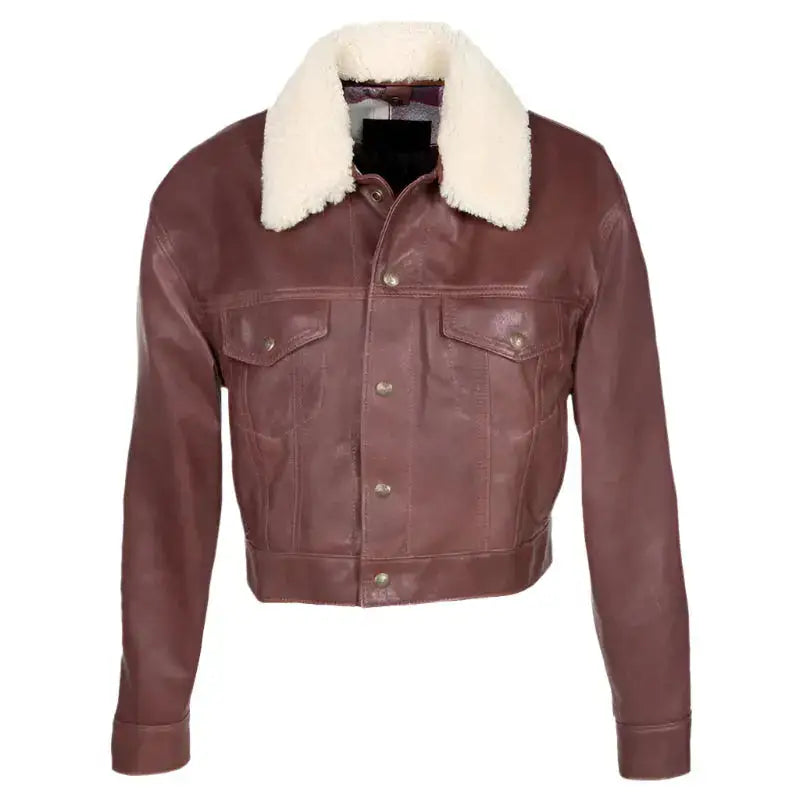 Women’s Chestnut Brown Shearling Jacket-0