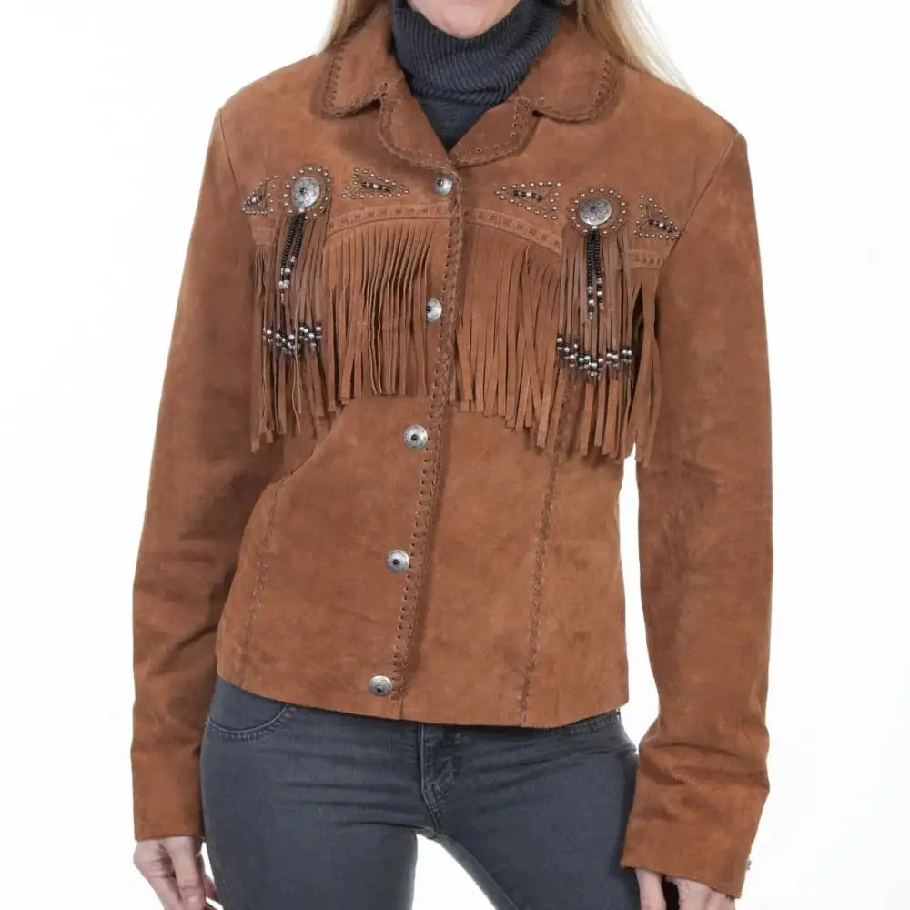 Women’s Cinnamon Boar Suede Jacket-0