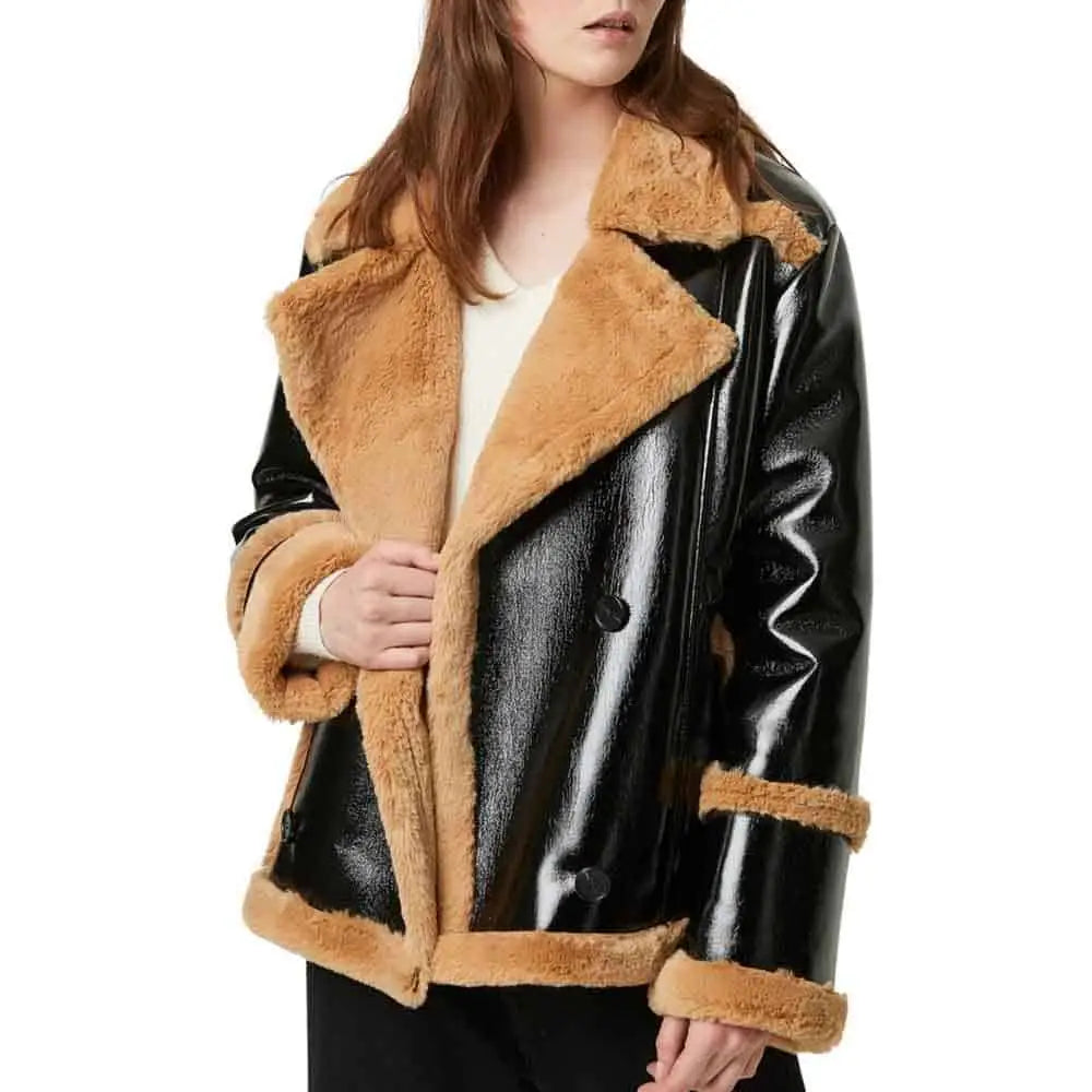Women’s Leather and Fur Winter Jacket-0