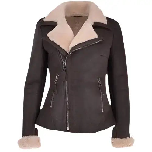 Women’s Luxury Shearling Aviator Jacket-0