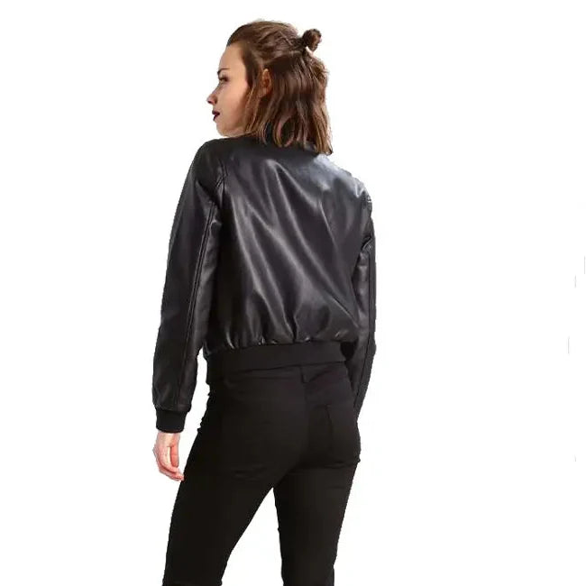 Women’s Real Leather Fashion Jacket-1