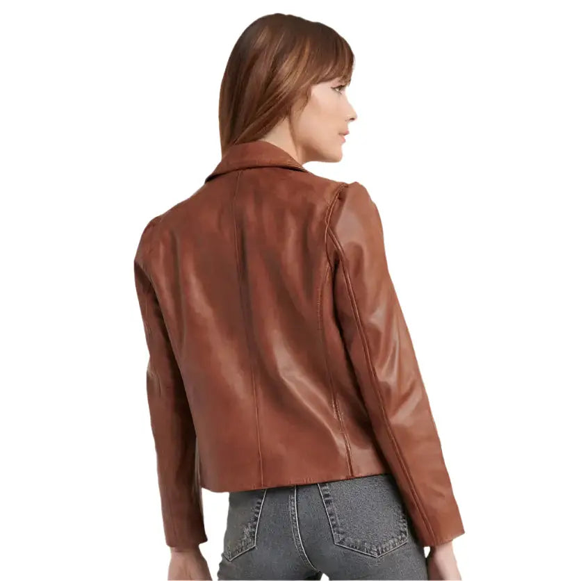 Women’s Rusty Brown Leather Jacket-1