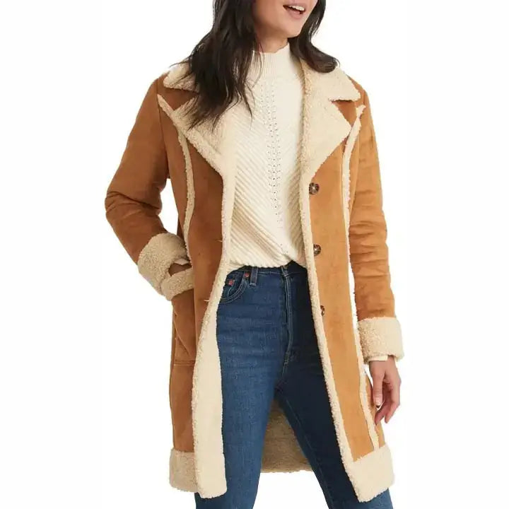 Women’s Shearling Aviator Jacket-0