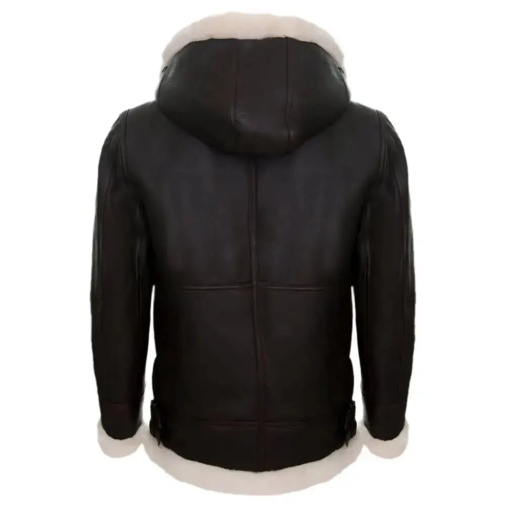 Women’s Hooded Sheepskin B3 Leather Jacket-1