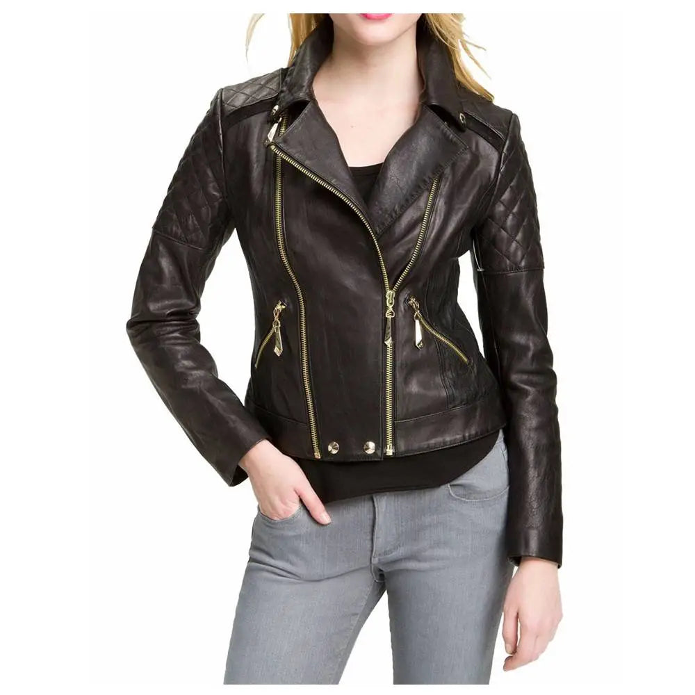 Women’s Vintage Leather Fashion Jacket-0