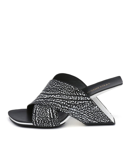 Woven Leather Modern Wedge Sandals-6